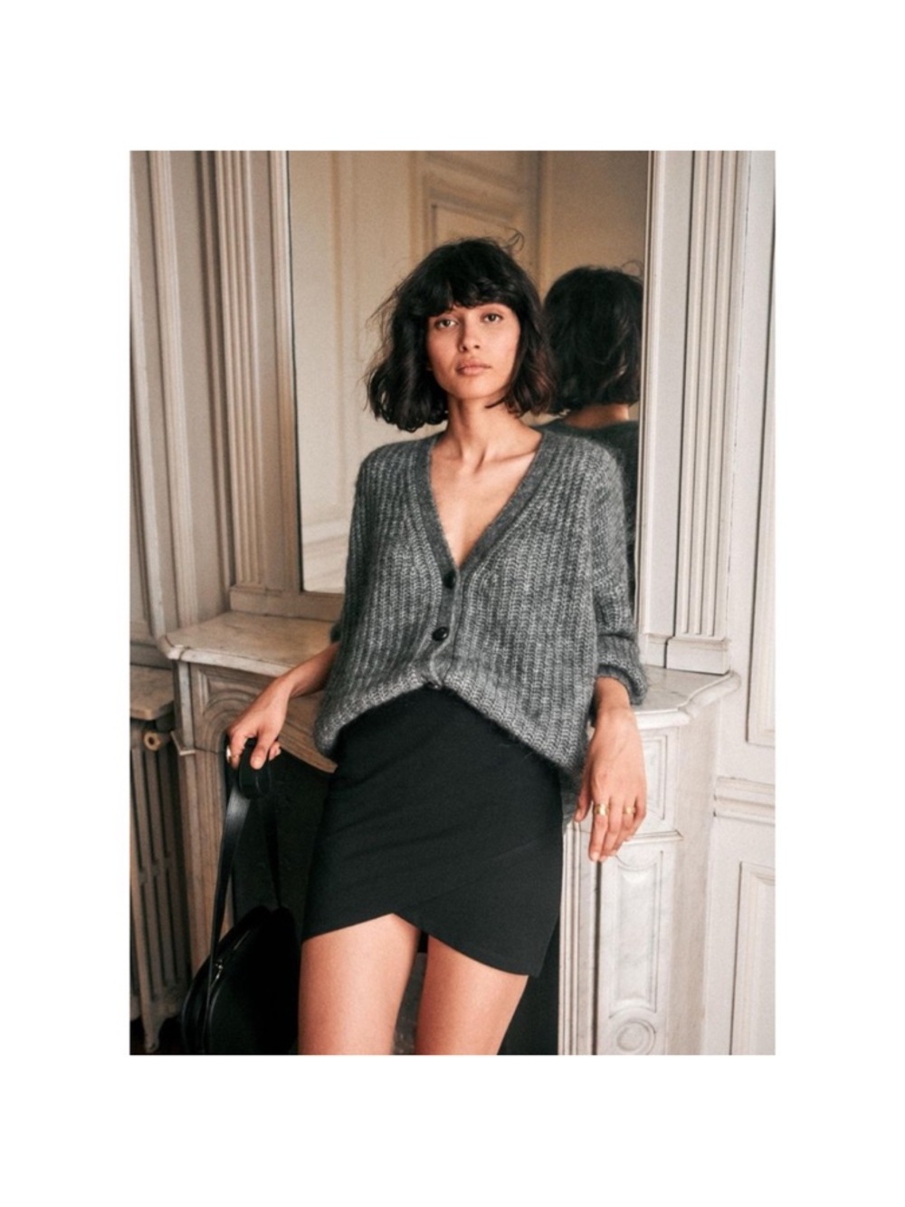 NWOT Sézane Calvi Skirt, Black, Small - Picture 5 of 13